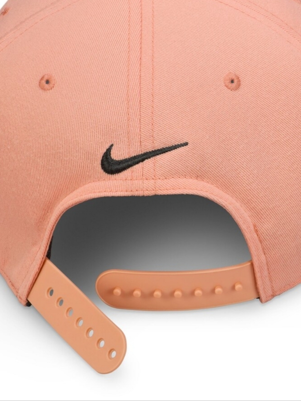 NWT Unisex Nike Pro Performanc Peach Pink Snapback Hat with White Rope Trim - Picture 7 of 9